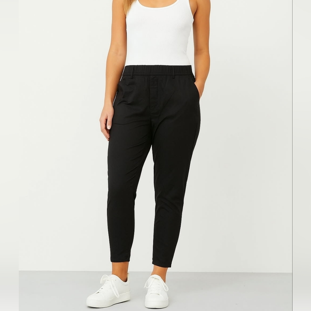 Juicy Couture Black Pull On Skinny Pants Drawstring Elastic Waist Size 10